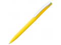 Ручка шариковая Pin Soft Touch, желтая