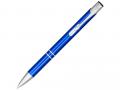 Кнопочная шариковая ручка Moneta из анодированного алюминия, синие чернила, синий