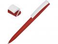 Ручка пластиковая soft-touch шариковая «Zorro», красный/белый