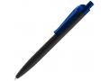 Ручка шариковая Prodir QS01 PRT-P Soft Touch, черная с синим