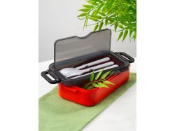 Ланчбокс Pranzo, красный с черным