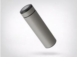 Вакуумный термос "Vacuum Flask C1", soft touch, 420мл, серый