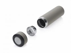 Вакуумный термос "Vacuum Flask C1", soft touch, 420мл, серый