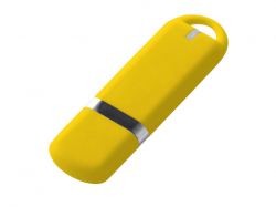 USB-флешка на 8 ГБ 3.0 USB, с покрытием soft-touch, жёлтый