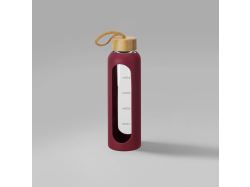 Бутылка из боросиликатного стекла "Hangy", 550 мл, бургунди
