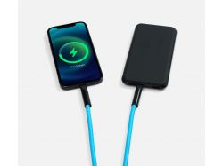 Кабель-ланьярд energyFlex Power Delivery 60 Вт, голубой