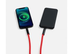 Кабель-ланьярд energyFlex Power Delivery 60 Вт, красный