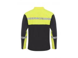 7004 Pique Long Sleeve (black/ yellow)