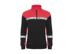 7105 Full Zip Sweatshirt (black/red)