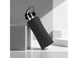 Подарочный набор с бутылкой для воды и повербанком С1, 5000 mAh, черный