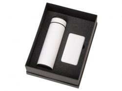 Подарочный набор с термосом и повербанком С1, белый