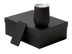 Подарочный набор с термокружкой и повербанком С1, 5000 mAh, черный