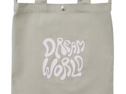 Сумка Helfer из хлопка на кнопке с регулирующейся лямкой, оливковый (3D термотрансфер)