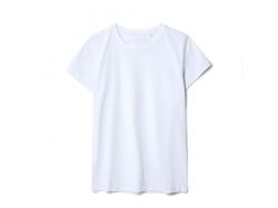 Футболка женская T-bolka Stretch Lady, белая (холодный оттенок)