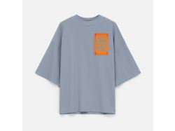 Футболка оверсайз унисекс T9, серая