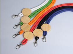 Шнурок для бейджа Tube Wood, зеленый