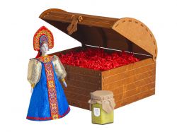 Подарочный набор: кукла фарфоровая, крем-мёд с лаймом и имбирем