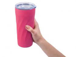 Подарочный набор "FAMILY" с термосом и термокружкой, розовый