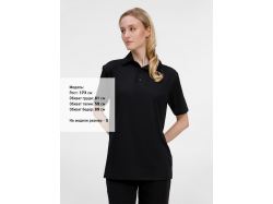 Рубашка поло унисекс Senti, черная