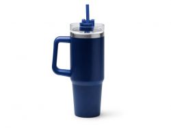 Термокружка KRANSTON с двойными стенками из переработанной нержавеющей стали, синий нейви Термокружка KRANSTON с двойными стенками из переработанной нержавеющей стали, синий нейви