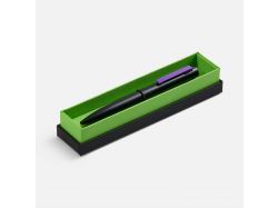 Ручка шариковая Inkolor в футляре, черная с фиолетовым