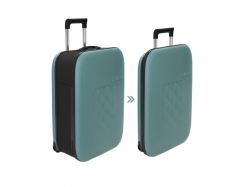 Чемодан складной Rollink Vega II 55x40x20 см, 2 колеса, бирюзовый