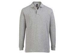 Рубашка поло мужская с длинным рукавом Star 170, серый меланж