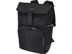 Рюкзак Rhine 15” GRS со сворачивающимся верхом на 18 л из материала, переработанного по стандарту GRS, сплошной черный Рюкзак Rhine 15” GRS со сворачивающимся верхом на 18 л из материала, переработанного по стандарту GRS, сплошной черный