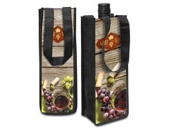 Чехол для бутылки из нетканого материала PET с возможностью полноцветной печати Чехол для бутылки из нетканого материала PET с возможностью полноцветной печати