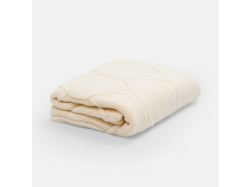 Плед Curve Verve, молочно-белый