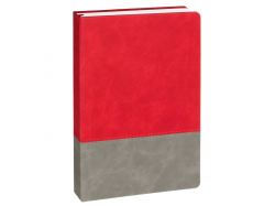 Ежедневник Horizon, недатированный, серый с красным
