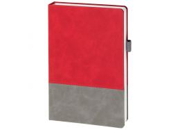 Ежедневник Horizon, недатированный, серый с красным