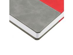 Ежедневник Horizon, недатированный, серый с красным