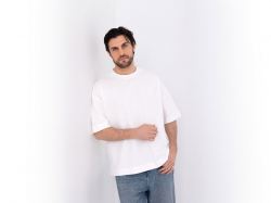 Футболка оверсайз «Beta.01» унисекс, молочный