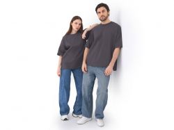 Футболка оверсайз «Beta.01» унисекс, темно-серый