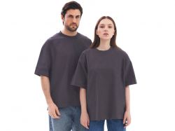 Футболка оверсайз «Beta.01» унисекс, темно-серый