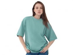 Футболка оверсайз «Beta.01» унисекс, пыльный бирюзовый