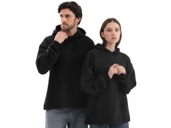 Худи оверсайз «Alpha.01» унисекс, черный