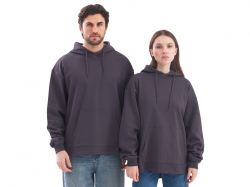 Худи оверсайз «Alpha.01» унисекс, темно-серый