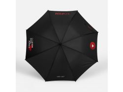 Зонт-трость Hidecolor с цветными спицами, черный с красным