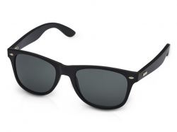 Бамбуковые солнцезащитные очки Arlo с черным покрытием - сплошной черный