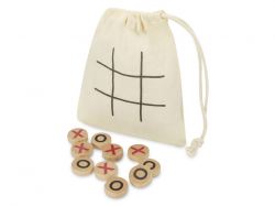 Деревянная игра в крестики-нолики в мешочке 