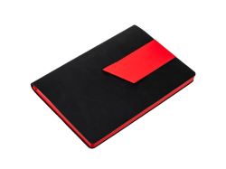 Ежедневник Bookmark, недатированный, черный с красным
