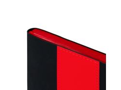 Ежедневник Bookmark, недатированный, черный с красным