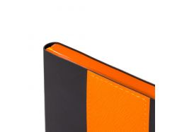 Ежедневник Bookmark, недатированный, черный с оранжевым