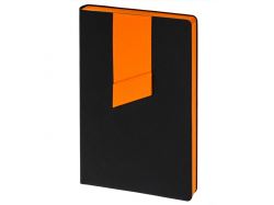 Ежедневник Bookmark, недатированный, черный с оранжевым