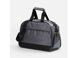 Спортивная сумка Atlantes, светло-серая с черным Спортивная сумка Atlantes, светло-серая с черным