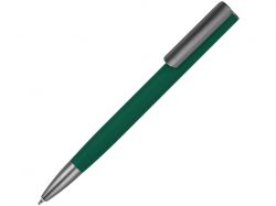Ручка металлическая шариковая "Insomnia" софт-тач с зеркальным слоем, зеленая с серым