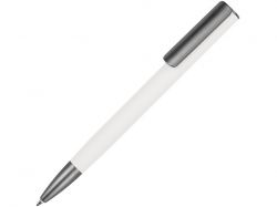 Ручка металлическая шариковая "Insomnia" софт-тач с зеркальным слоем, белая с серым