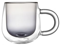 Кружка с двойными стенками с широкой ручкой и градиентным покрытием "Fog", черный